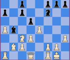 image of a chess match that is even in terms of points and position